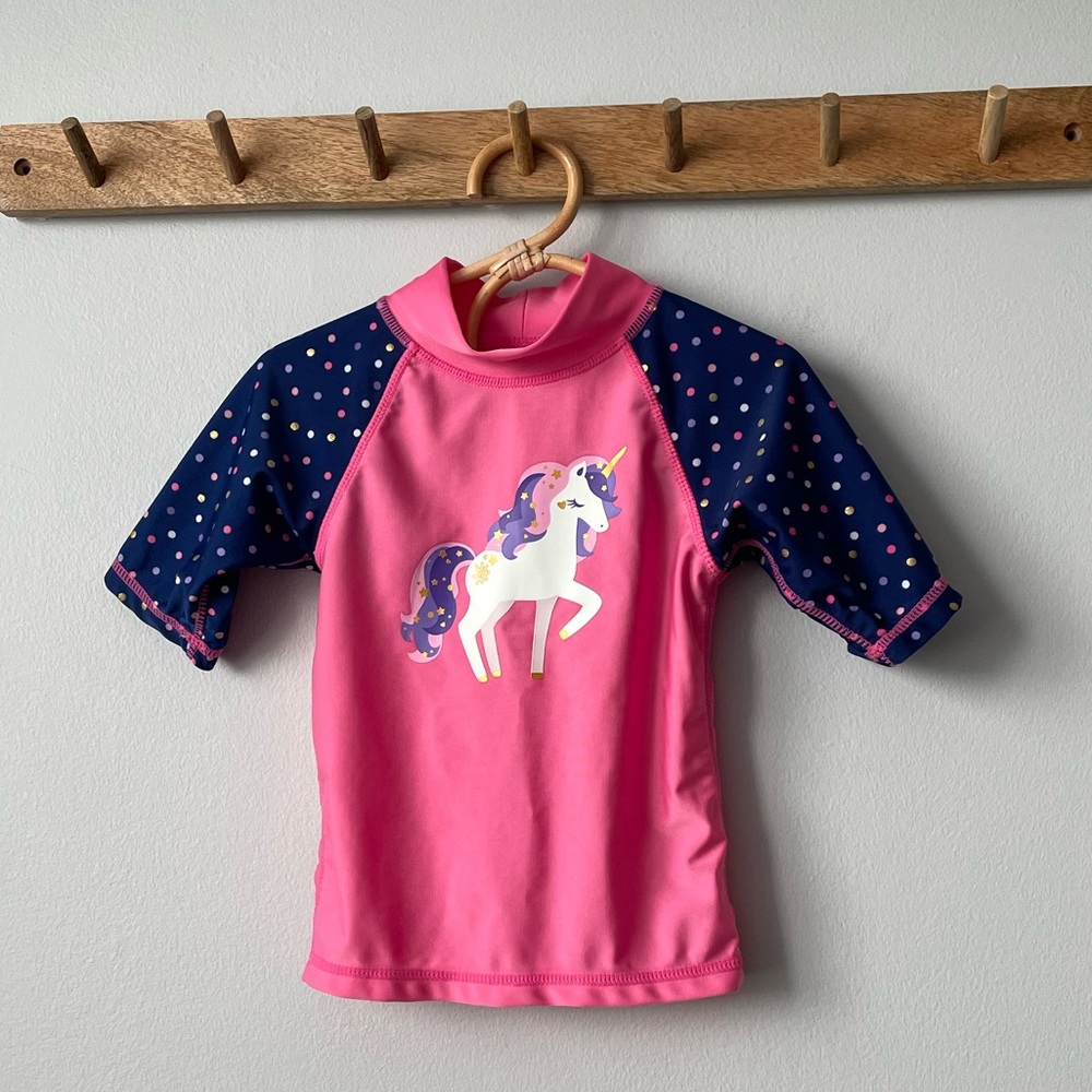 UV Skinz Unicorn Rash Guard Size 4T